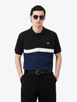 Lacoste - Men Black Colorblock Polo T-Shirt