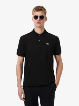 Lacoste - Men Black Textured Polo T-Shirt