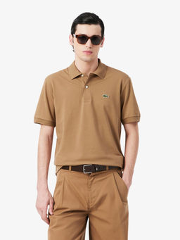 Lacoste - Men Brown Textured Polo T-Shirt