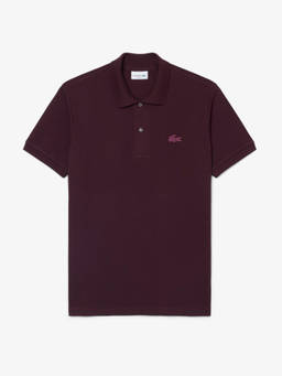 Lacoste - Men Burgundy Solid/Plain Polo T-Shirt