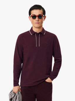 Lacoste - Men Brown Solid/Plain Polo T-Shirt