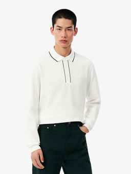Lacoste - Men White Solid/Plain Polo T-Shirt