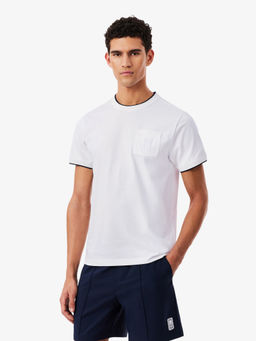 Lacoste - Men White Solid/Plain T-Shirt