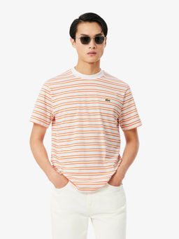 Lacoste - Men Orange Stripes T-Shirt