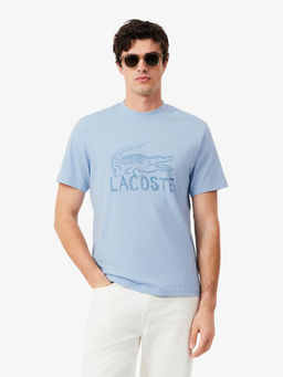 Lacoste - Men Blue Graphic T-Shirt