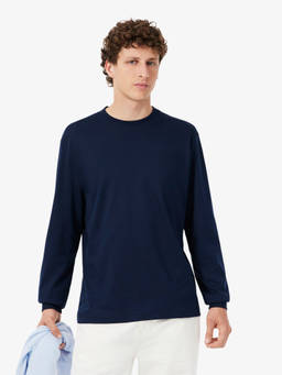 Lacoste - Men Blue Solid/Plain T-Shirt