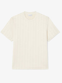 Lacoste - Men Beige Solid/Plain T-Shirt