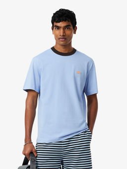Lacoste - Men Blue Solid/Plain T-Shirt