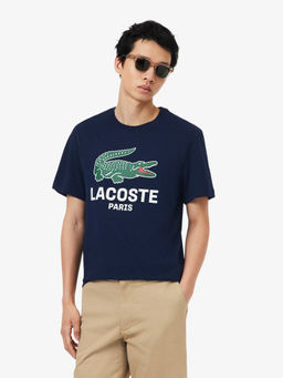 Lacoste - Men Navy Blue Graphic T-Shirt