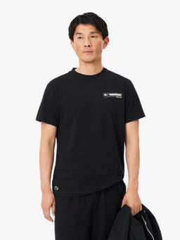 Lacoste - Men Black Solid/Plain T-Shirt