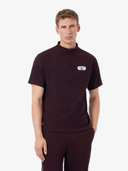 Lacoste - Men Brown Solid/Plain T-Shirt