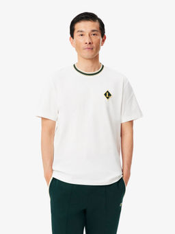 Lacoste - Men White Textured T-Shirt