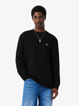 Lacoste - Men Black Solid/Plain T-Shirt