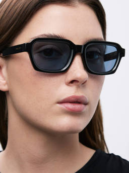 MELLER - Black Frame Blue Lens Unisex Adila Polarised Sunglasses