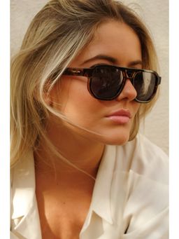 MELLER - Demi Tortoiseshell Grey Lens Unisex Seba Polarised Square Sunglasses