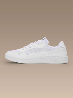 Puma - Smash Soft Cushioning Youth White School Shoes