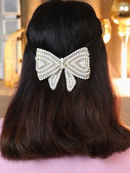 Viana Jewels - Mithi Silver Bow Hair Clip