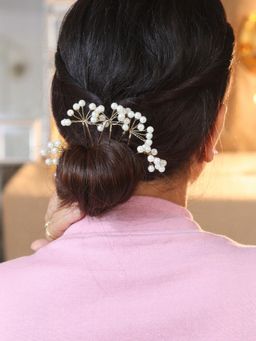 Viana Jewels - Pearl Gold Hair Clips