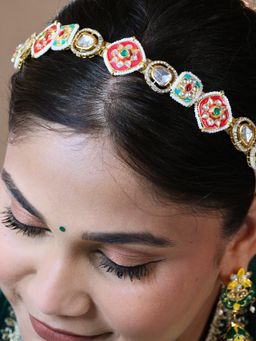 Viana Jewels - Aadya Maangtikka Multi Color Hair Band
