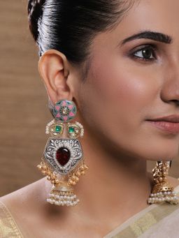 Viana Jewels - Saanjh Traditional Earring, Dual Tone