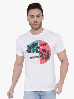 THREADCURRY - Sunset Blvd Creative Graphic Printed T-shirt For Men