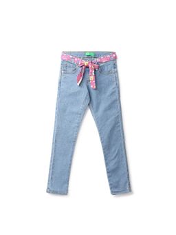 United Colors of Benetton - Girls Blue Solid Jeans