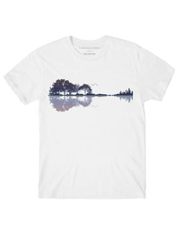 THREADCURRY - Nature Guitar Boys Graphic Printed T-Shirt - White