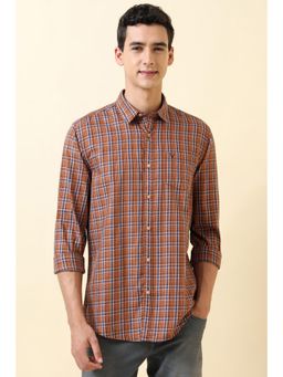 Allen Solly - Brown Checked Shirt For Men
