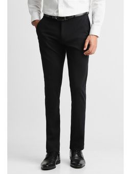 Peter England - Men Black Super Slim Fit Casual Trousers
