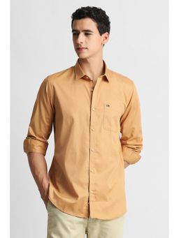 Peter England - Men Khaki Slim Fit Casual Shirt