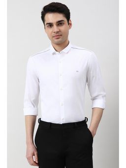 Peter England - Men White Super Slim Fit Full Sleeves Formal Shirt