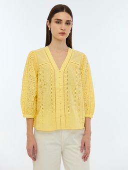 Cover Story - Buttercup Yellow Cotton Top