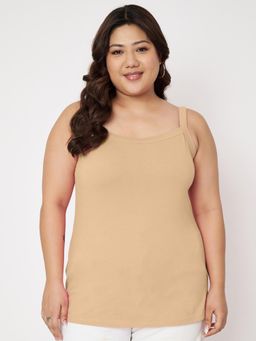 BRINNS - Beige Plus Size Non-Padded Camisole Top