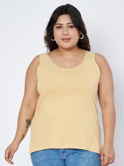 BRINNS - Beige Plus Size Non-Padded Camisole Top