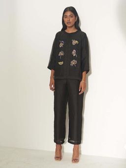 FEBo6 - Primrose Black Embroidered Top