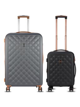 it luggage - Cushion Lux 16 1646 A 08 Charcoal Grey 78 Black 54 cm Trolley Bag (Pack of 2)