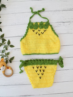 Woonie - Yellow & Green Pineapple Top with Bloomer