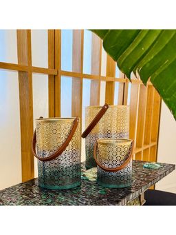 Faaya Gifting - Moroccan Gold Lanterns (Pack of 3)