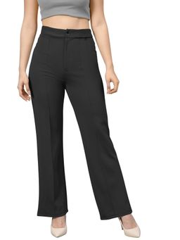 Odette - Black Polyester Trouser For Women