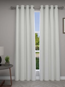 GM - 7 Feet Abstract Grommet Semi-Sheer Door Curtain Panel (Set of 2)