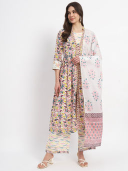 Salwat - Printed Co-Ords with Shrug & Dupatta (Set of 4)