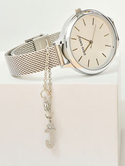 Pipa Bella by Nykaa Fashion - Silver-Plated I Initial Watch Charm