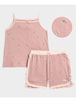 Mi Arcus - Cotton Printed Camisole Vest With Shorts For Baby Girl (Set of 2)