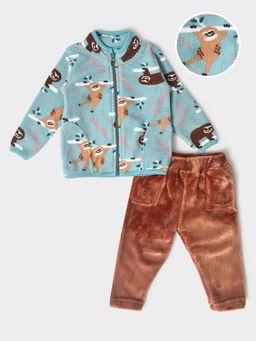 Mi Arcus - Unisex Kids Printed Jacket with Pyjama (Set of 2)