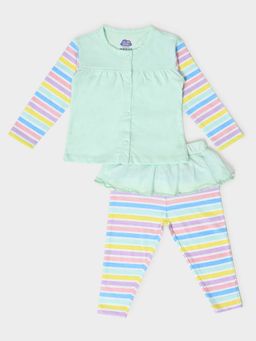 Mi Arcus - Baby Girl Shirt Style Top with Pyjama (Set of 2)