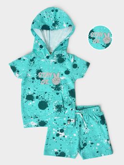 Mi Arcus - Unisex Kids Tie Dye Hoodie T-Shirt with Shorts (Set of 2)