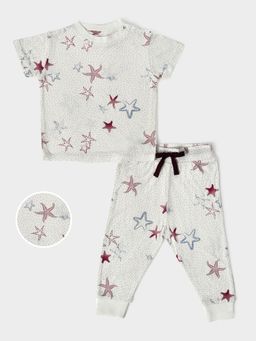 Mi Arcus - Unisex Kids Star Printed T-Shirt with Jogger Slumber (Set of 2)