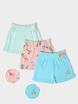 Mi Arcus - Girls Sea Animal Print Shorts (Pack of 3)