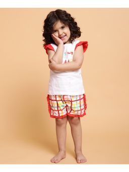 Mi Arcus - Ruffled Baby Girl Shorts & T-Shirt with Watermelon Print (Set of 2)