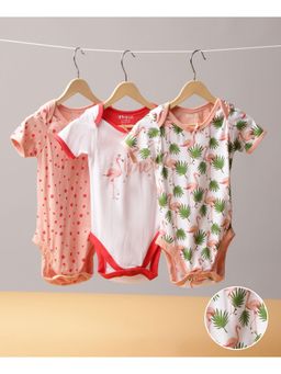 Mi Arcus - Flamingo Print Baby Girl Romper (Pack of 3)
